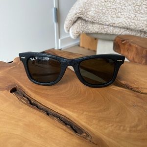 Ray Ban Leather Wayfarer